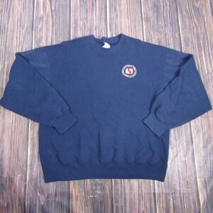 Vintage Safeway Sweatshirt Mens XL Navy Accident Free Partners In Safety
